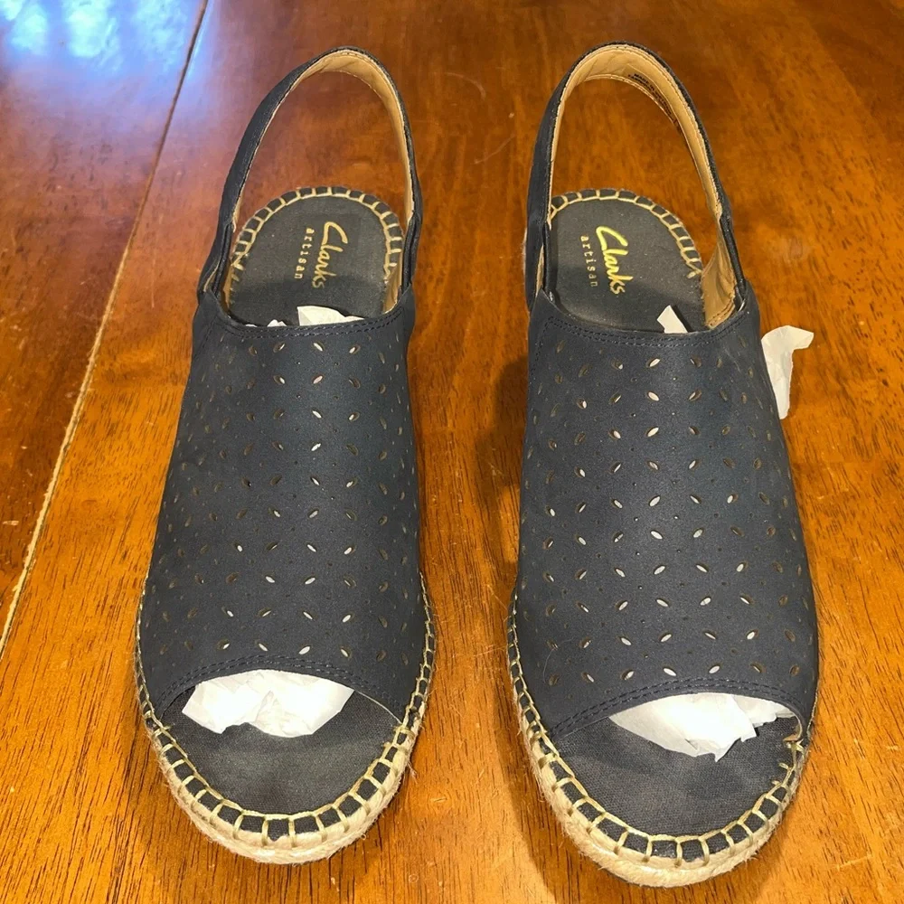 Clarks Blue Platform Sandal